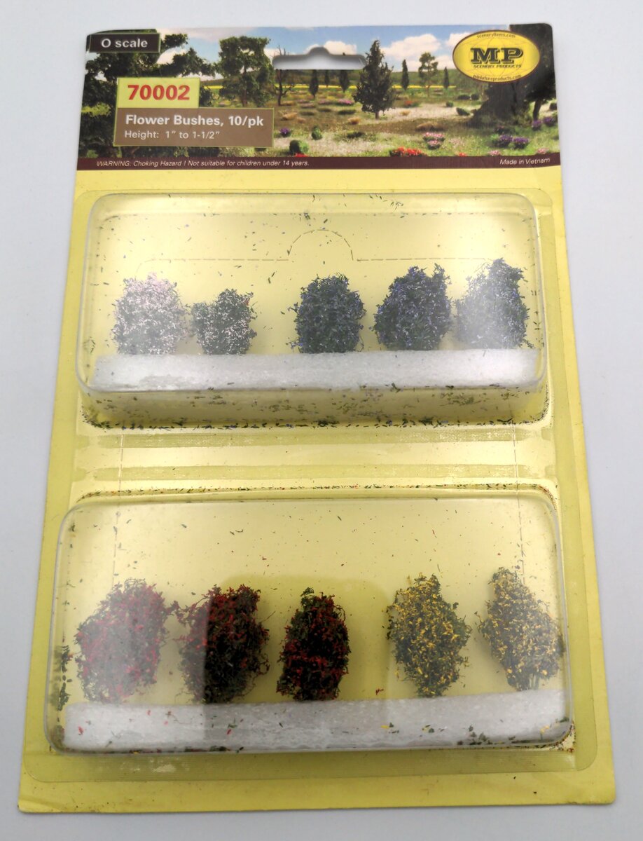 MP Scenery Products 70002 O Scale Flower Bushes 10 Pack