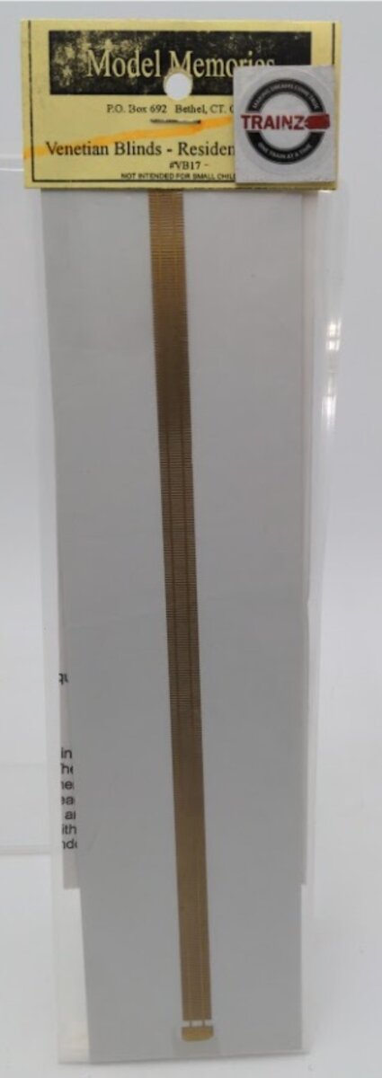 Model Memories VB17 Venetian Blinds Residential Size 1 Etched Brass
