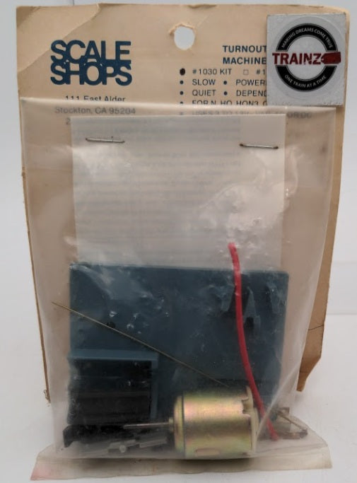 Scale Shops 1030 N/HO/HON3/O & S Scales Turnout Machine 12V-Var. AD/DC Kit