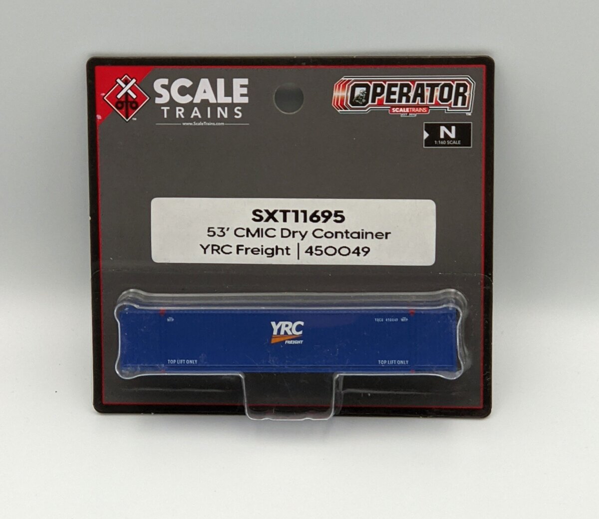 Scale Trains SXT11695 N Scale CMIC 53" Dry Container YRC Freight