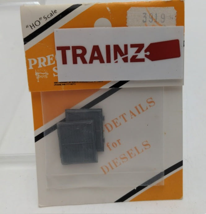 Precision Scale Co. 3919 HO Scale Shutters Alco Rear Radiator (Pack of 2)