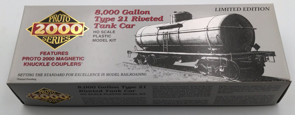 Proto 2000 1482 1482 HO Scale 8000 Gallon Type 21 Riveted Tank Car Shell
