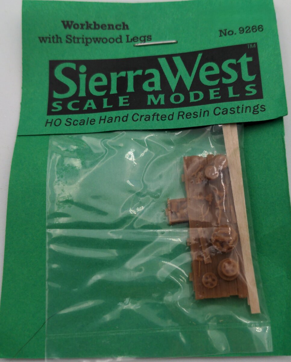 Sierra West 9266 HO Workbench w/ Stripwood Legs