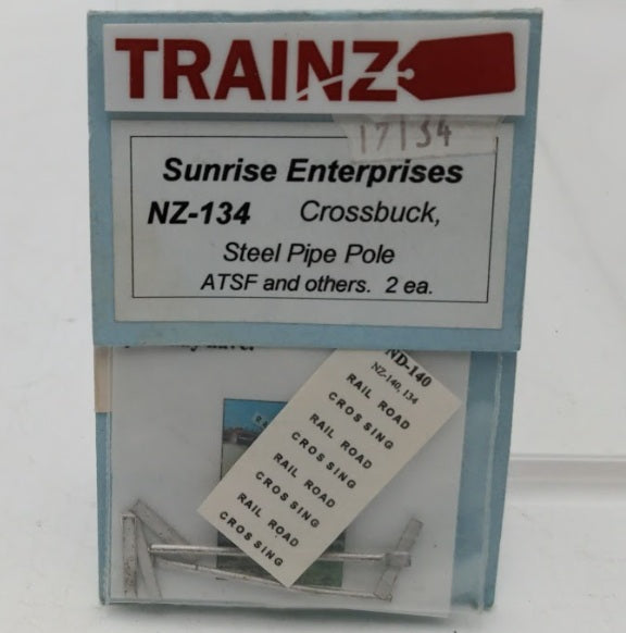 Sunrise NZ-134 N Scale Crossbuck Steel Pipe Pole W/Bolts Kit (Pack of 2)
