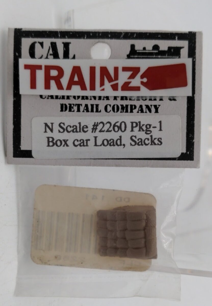 California Freight & Detail 2260 N Scale Box Car Load Sacks.