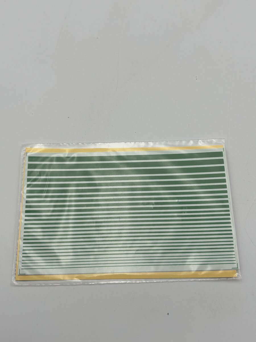 The Herald King HO Stripes 52-4 3/4" Long Bright Green Colored Decal