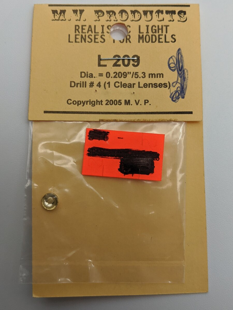MV Products L209 HO Scale Lens .209" Clear