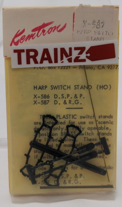 Kemtron X-587 HO Scale Harp Switch Stand Kit (Pack of 2)