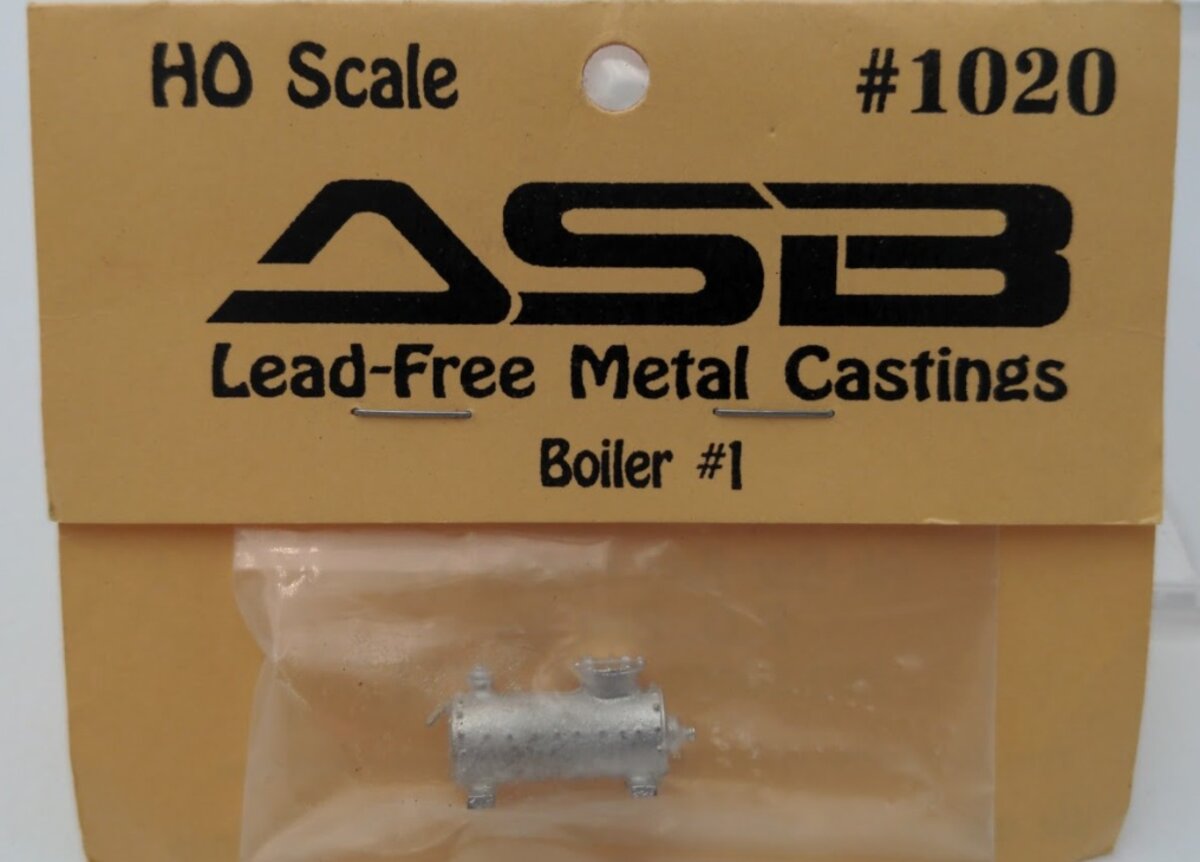 ASB Hobby Co. 1020 HO Scale Unpainted Lead Free Metal Castings Boiler # 1