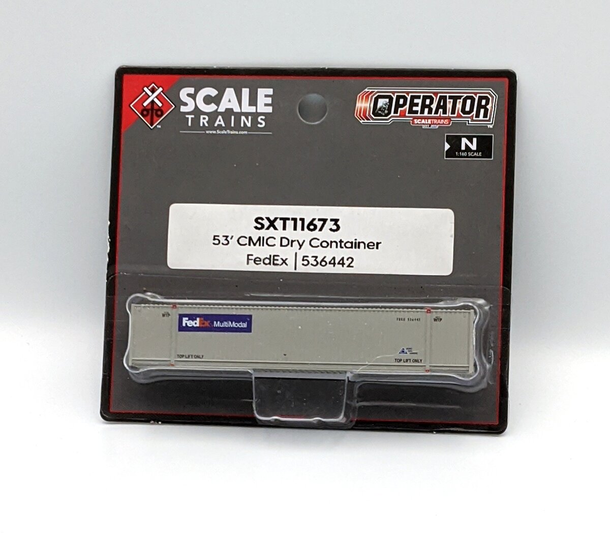 Scale Trains SXT11673 N FedEx CMIC 53' Dry Container #536442