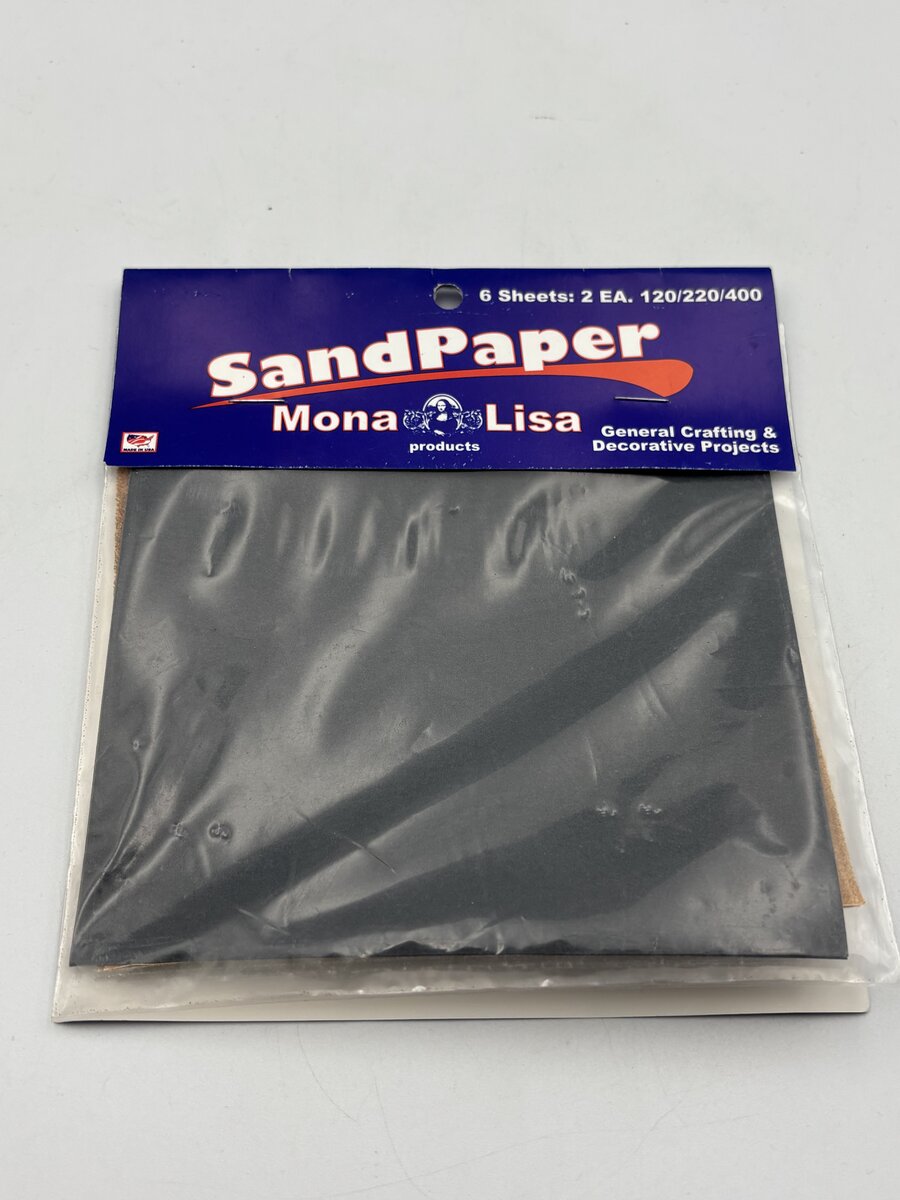 Mona Lisa Products 0010600 Sandpaper Sheets (Pack of 6)