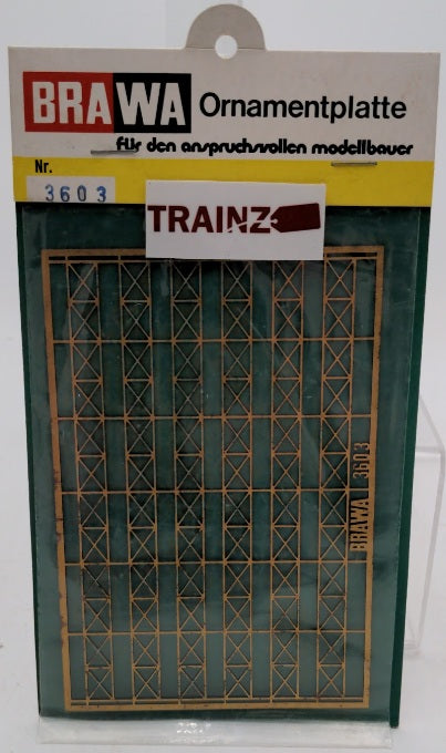 Brawa 3606 HO Scale Ornamental Plate One Sheet Gold