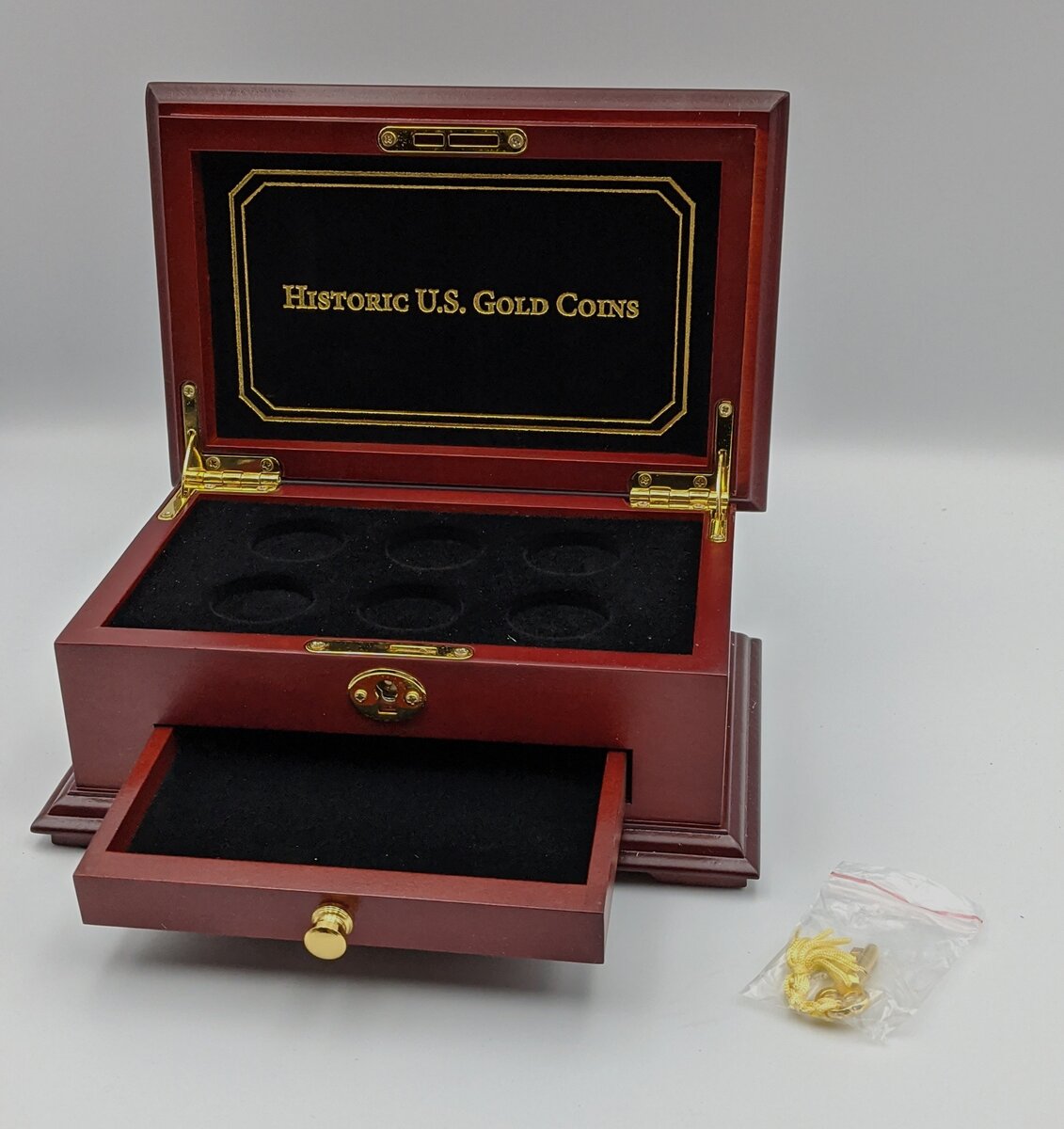 PCS 865 Historic U.S. Gold Coins Coin Box With Key