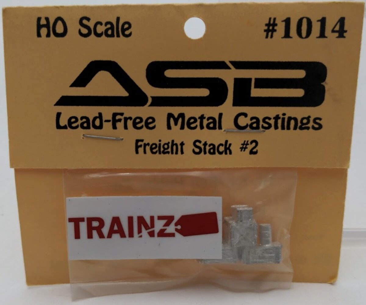 ASB Hobby Co. 1014 HO Scale Freight Stacks #2 Unpainted Lead Free Metal Castings
