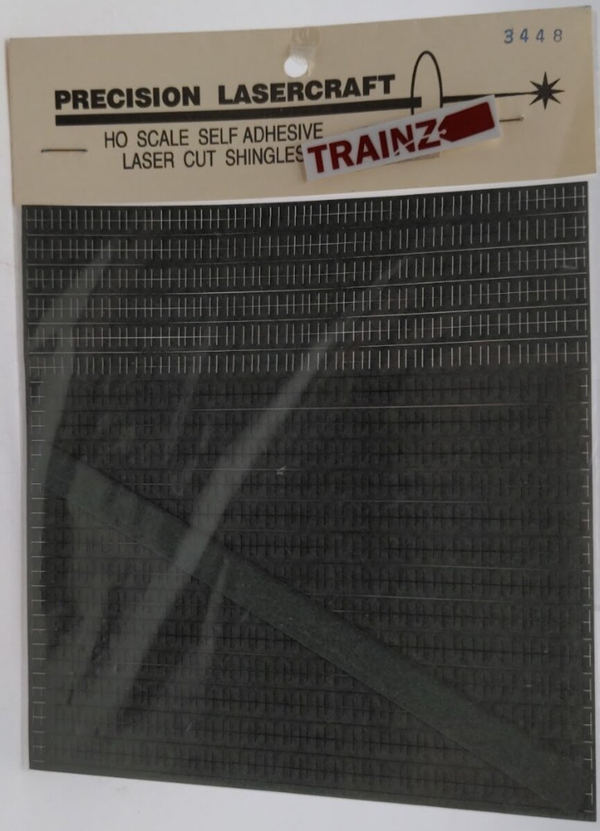 Precision Lasercraft 3448 HO Scale Green Self Adhesive Laser Cut Shingles
