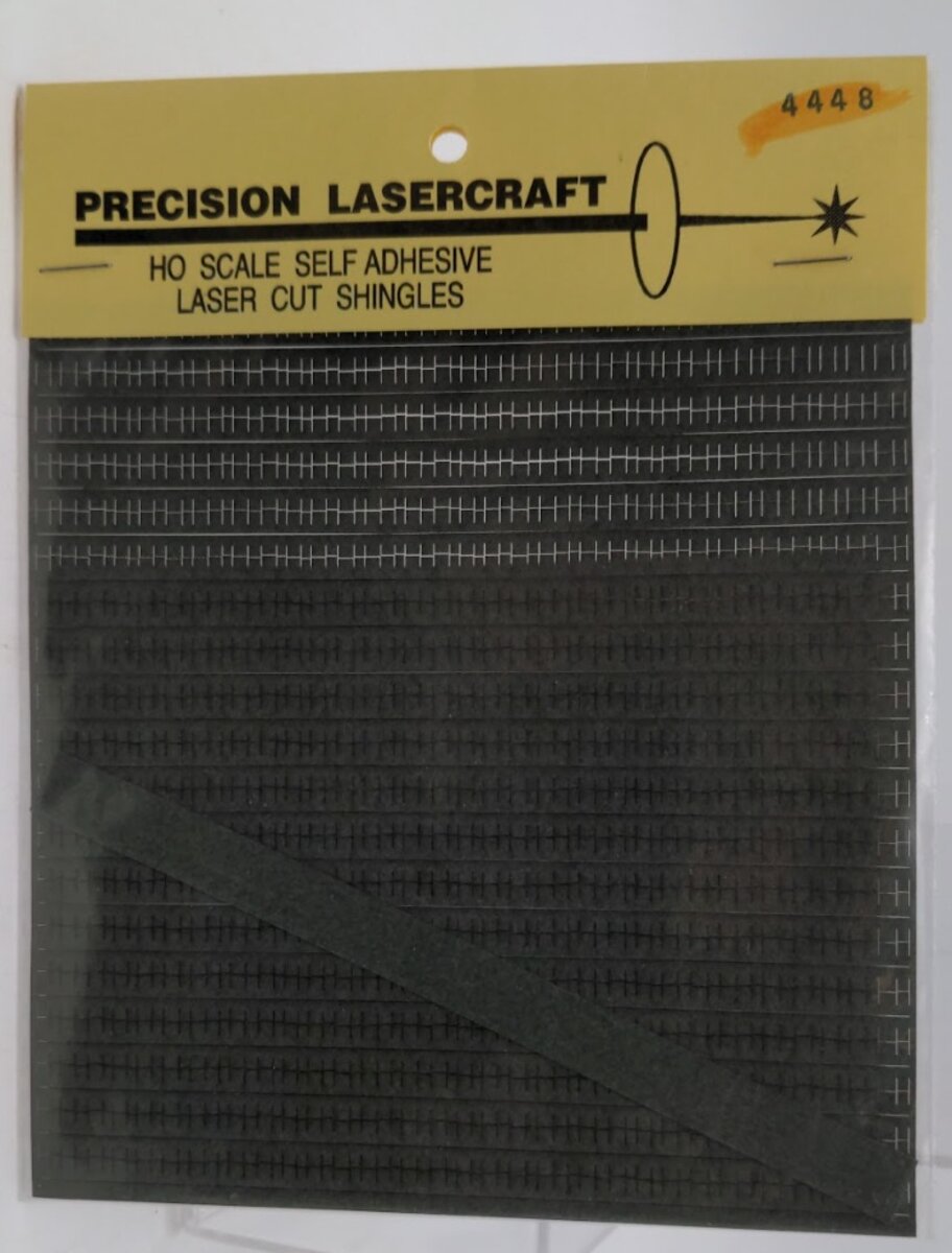 Precision Lasercraft 4448 HO Scale Green Self Adhesive Laser Cut Shingles