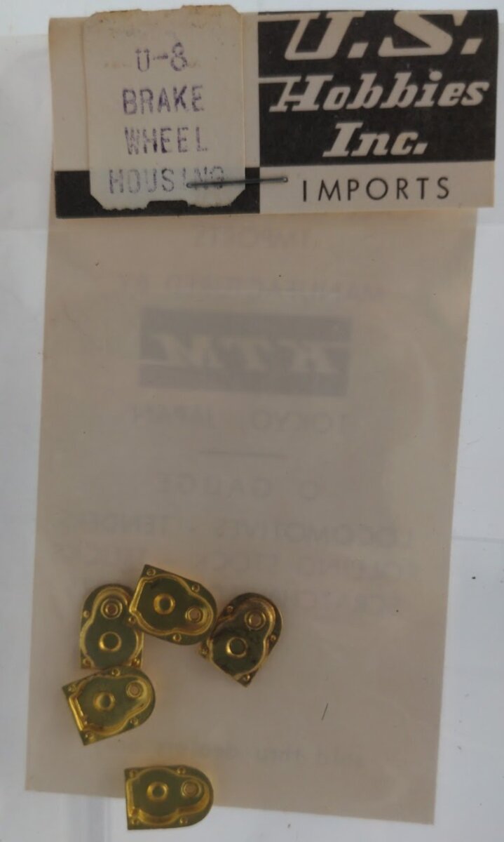 US Hobbies U-8 O Scale Brass Brake Wheel Housing (Pack of 5)