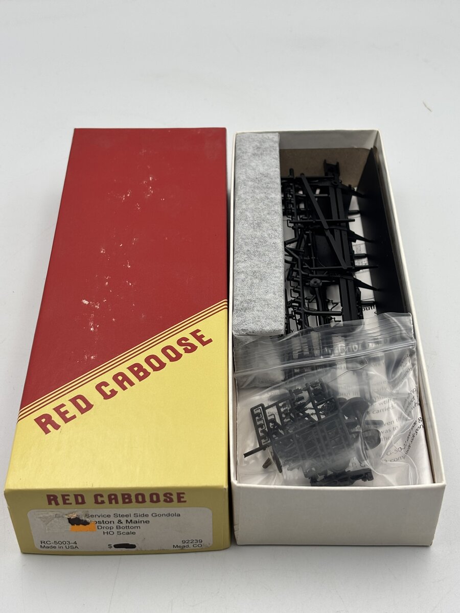 Red Caboose RC-5003-4 HO General Service Steel Side Gondola Boston & Maine Kit