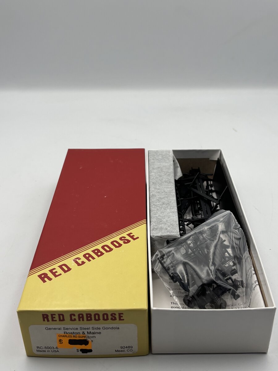 Red Caboose RC-5003-6 HO General Service Steel Side Gondola Boston & Maine Kit