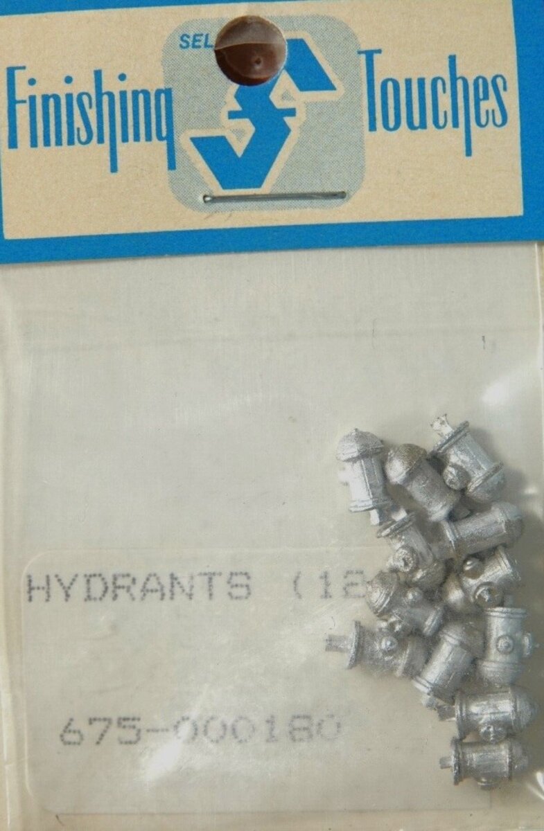 Finishing Touches 675-000180 HO Scale Fire Hydrants (Pack of 12)