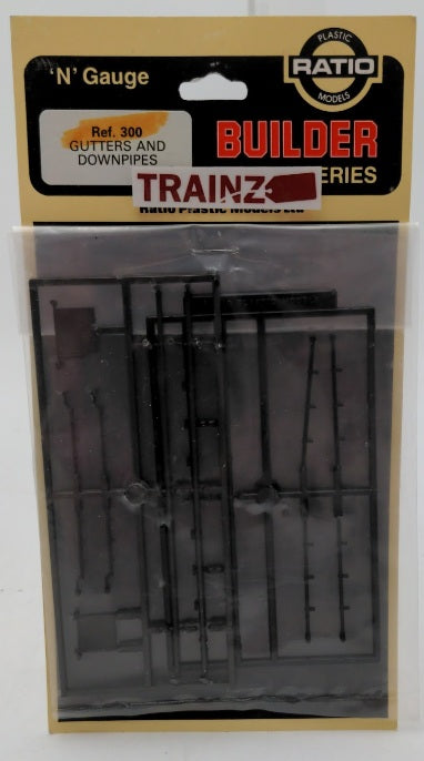 Plastic Ratio Models 300 N Scale Builders Series Gutters and Downpipes Kit