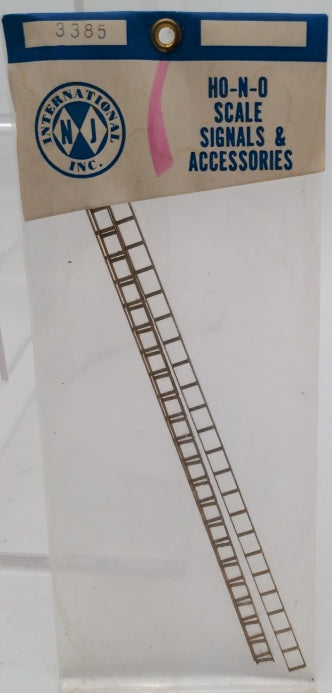 NJ International 3385 HO / N & O Scale Brass Ladders (Pack of 3)