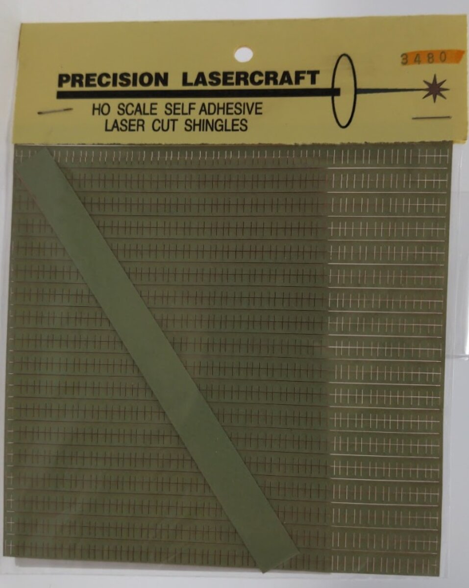 Precision Lasercraft 3480 HO Scale Light Green Self Adhesive Laser Cut Shingles