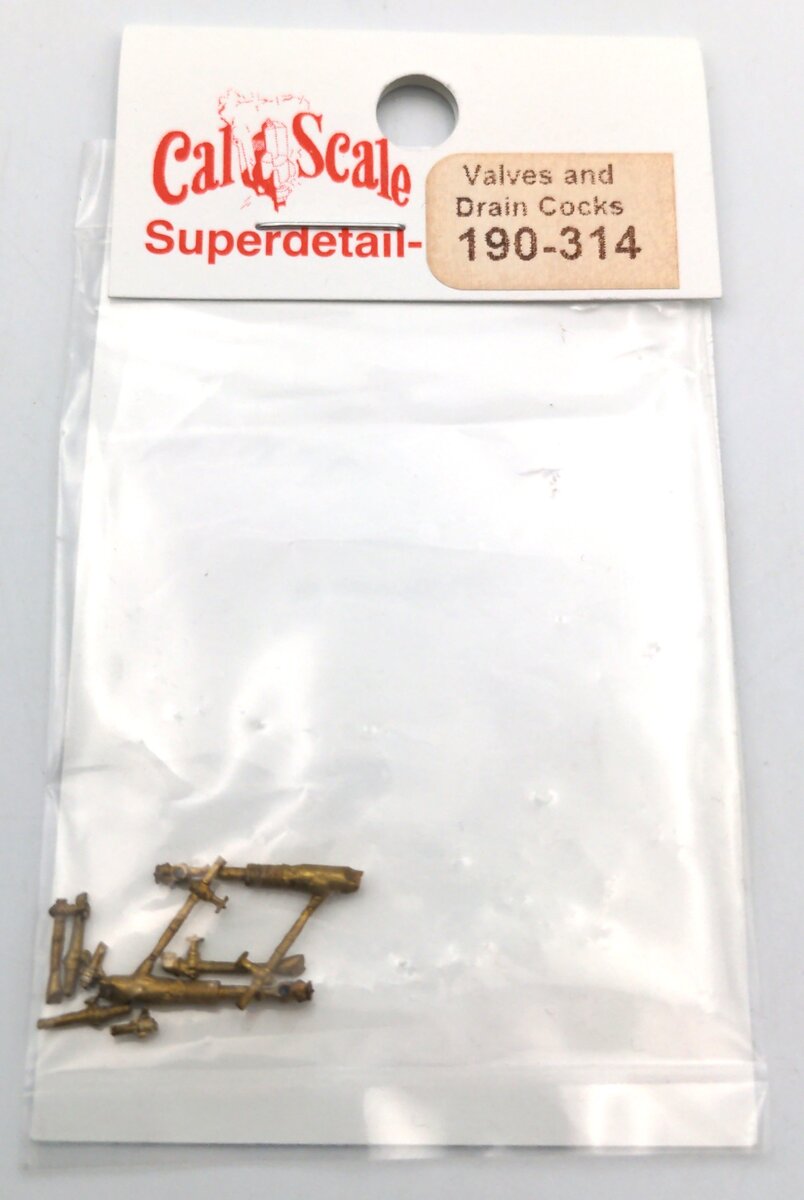 Cal Scale 190-314 HO Scale Valves and Drain Cocks 10 pcs