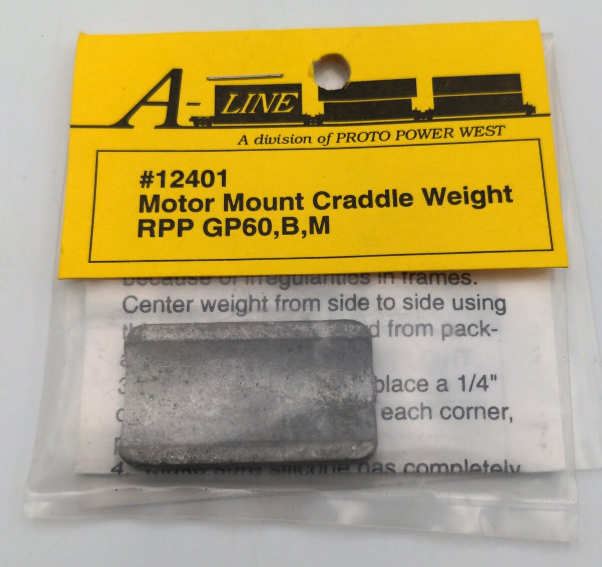 A-Line 12401 HO Scale Motor Mount Craddle Weight RPP Gp60,B,M