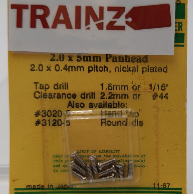 NWSL 1205-5 Screws 2.0 x 5 mm Panhead (Pack of 10)