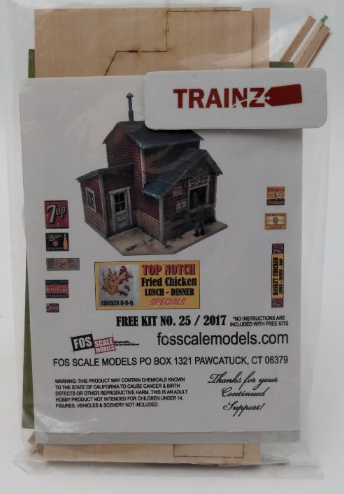 FOS Scale Limited 25 Top Notch Chicken Shack Laser Cut Wood Kit