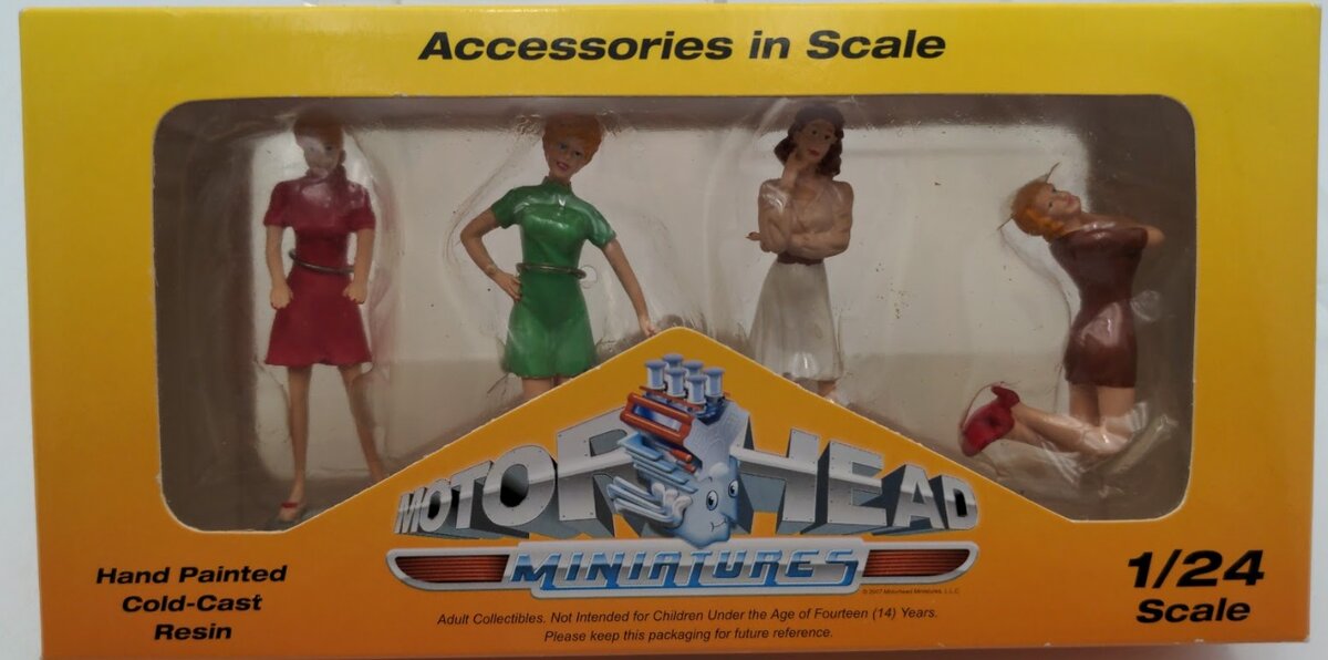 Motorhead Miniatures 853 G Scale Sixties Sweeties Car Diorama Figurines