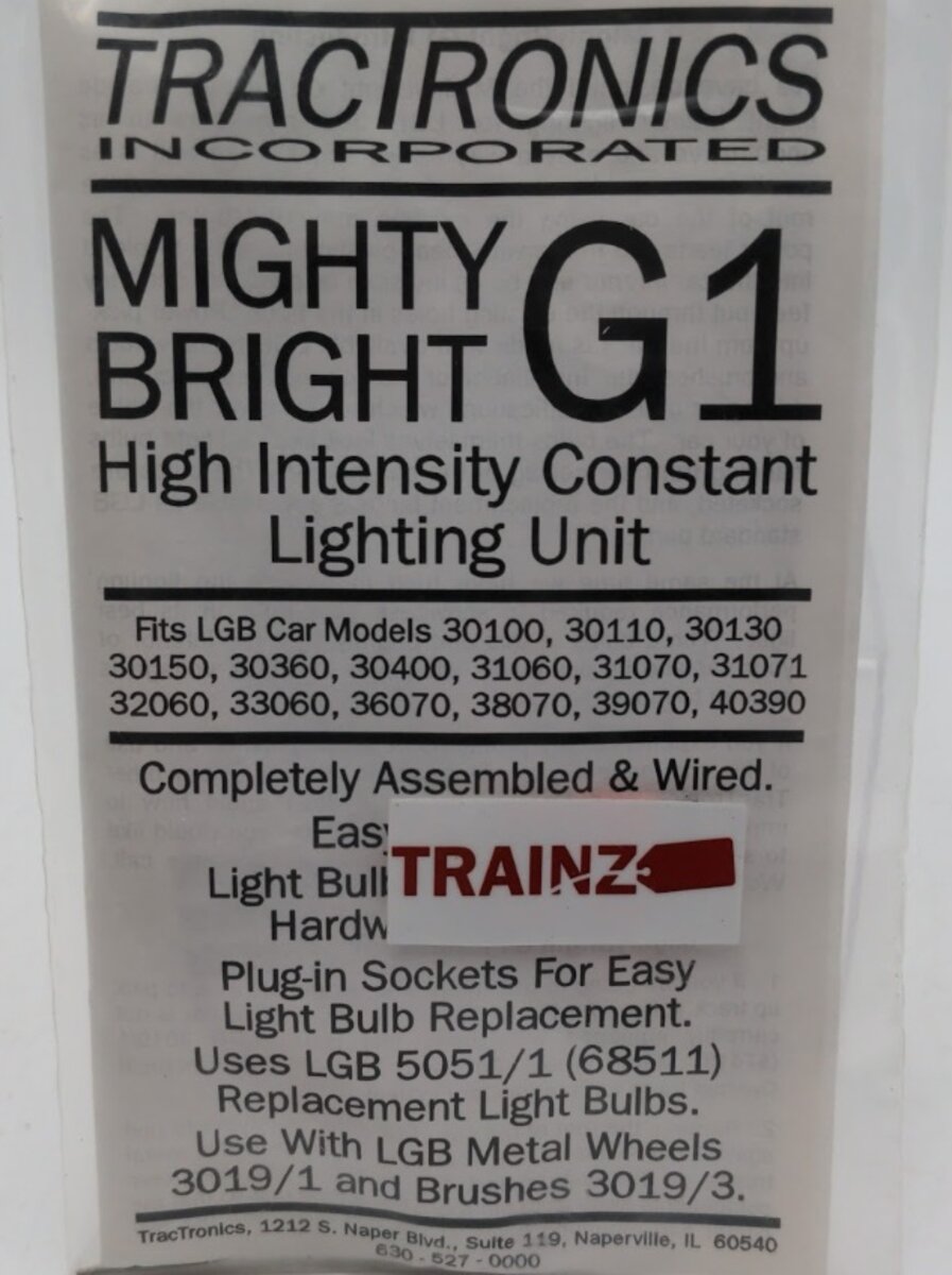 Tractronics MightyBright G1 High Intensity Constant Lighting Unit For LGB 300mm