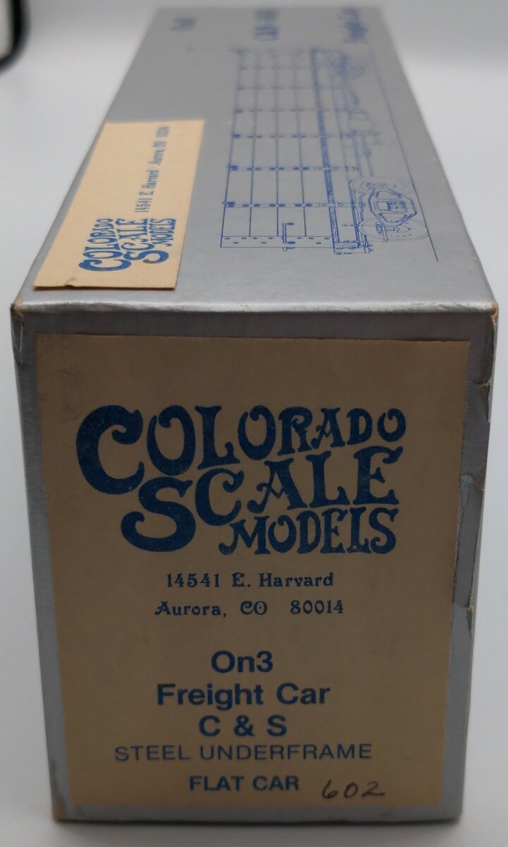 Colorado Scale Models 602 On3 Scale Freight Car C&S Flat Car Kit