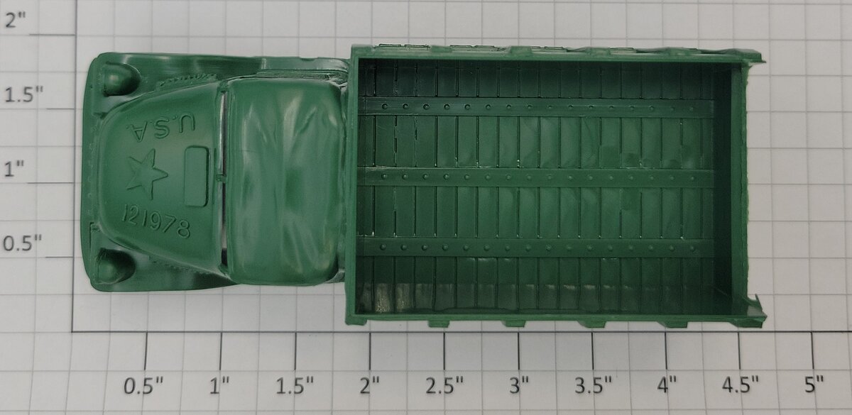 Marx MX- MVAOT Green Plastic Marx Military Vehicle Army Open Truck