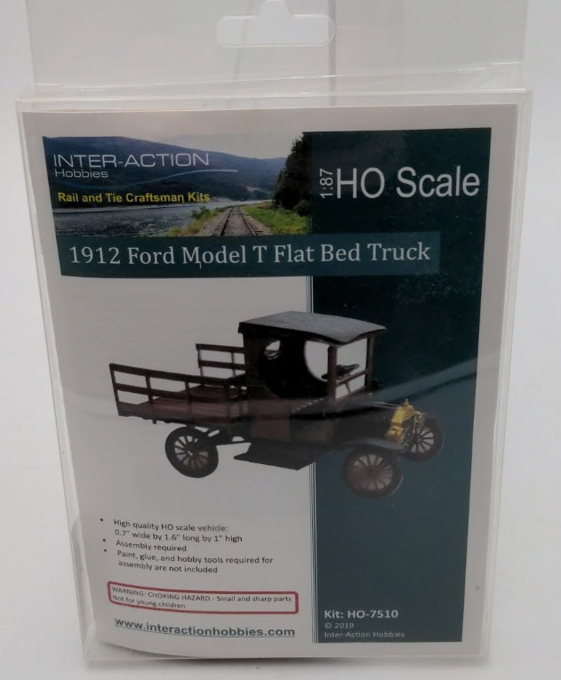 Acme HO-7510 1:87 By Inter-Action Hobbies 1912 Ford Model T Flat Bed Truck Kit