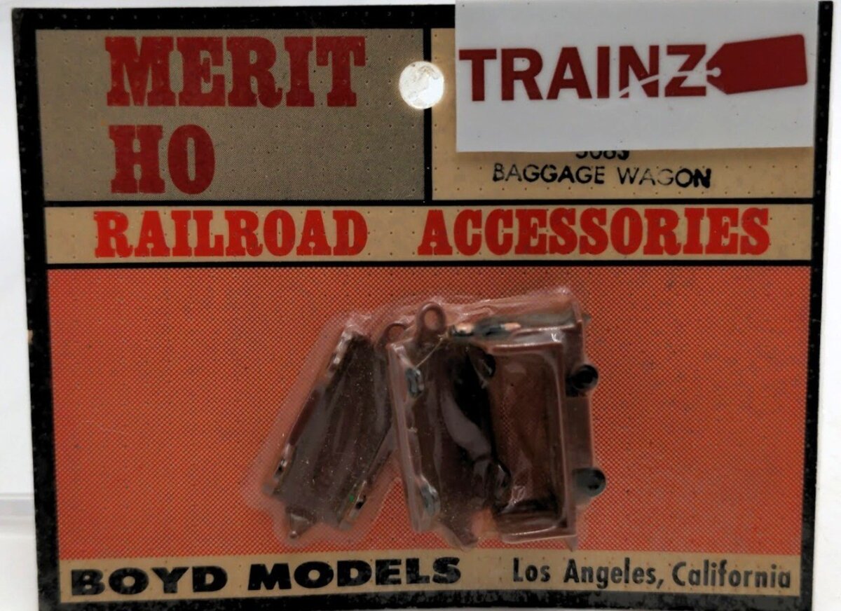 Merit International 5063 HO Scale Baggage Wagon (Pack of 3)