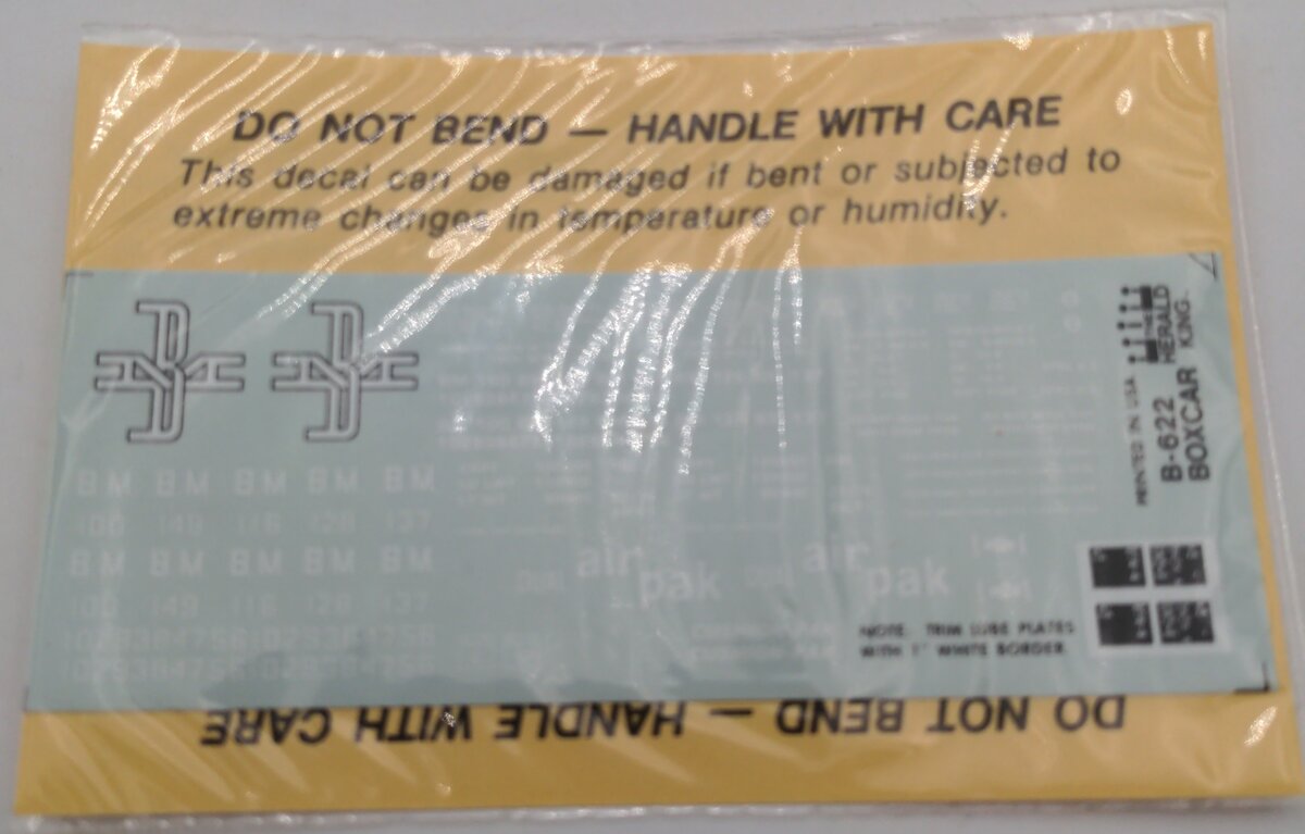 Herald King B-622 B.M. Dual Air Park Decal