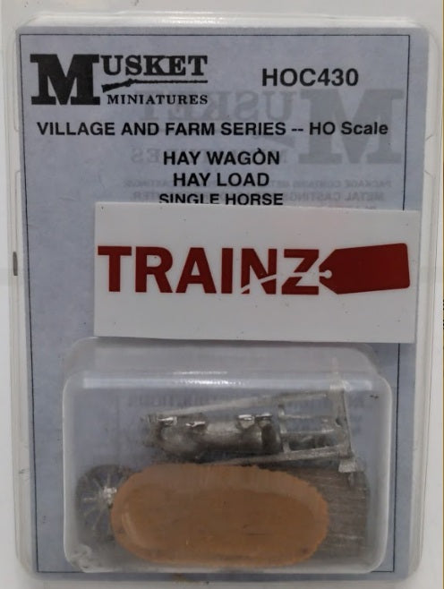 Acme HOC430 HO Scale By Musket Miniatures Hay Wagon Hay Load Single Horse Kit