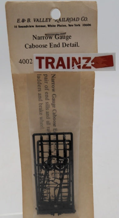E&B Valley 4002 Narrow Gauge Caboose End Plastic Detail