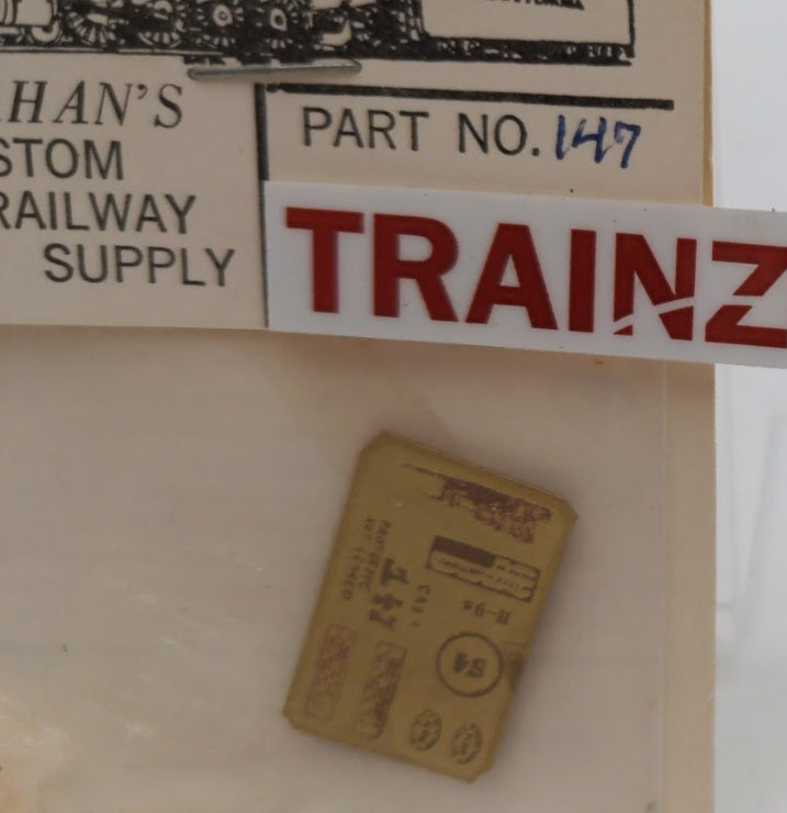 Lenahan's Custom Railway 147 HO Scale Loco/Tender Plates Photo Etch Trust Plate