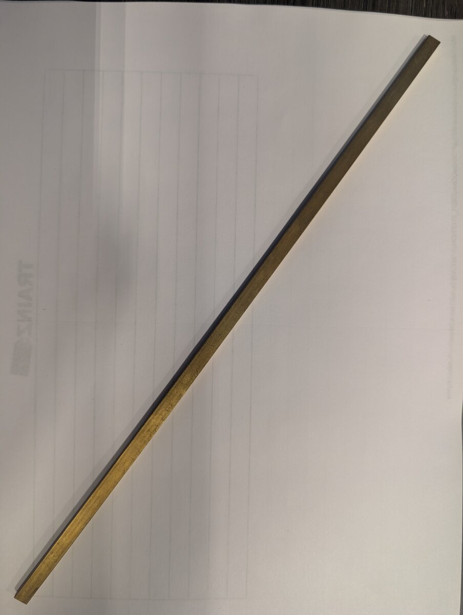 K&S 264 1/8" x 1/4" x 12" Rectangular Brass Tube (Single Tube)