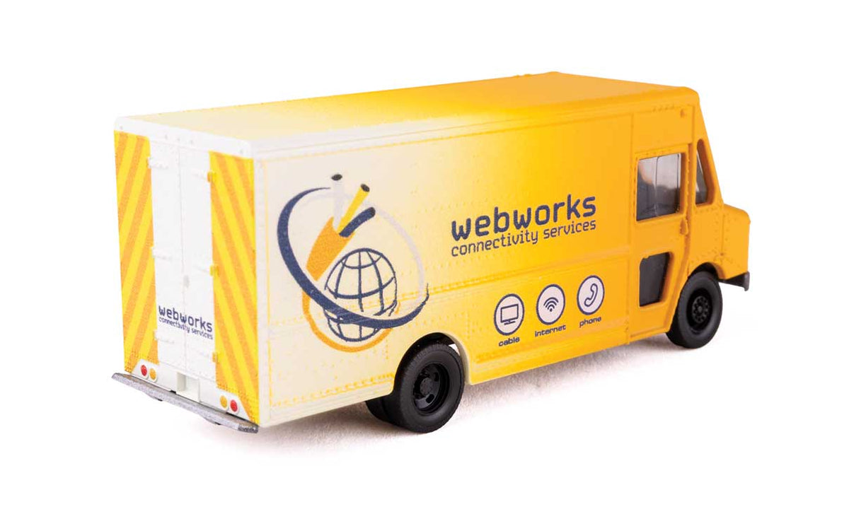 Walthers 949-12119 HO Cable Internet Service Morgan Olson Route Star Van
