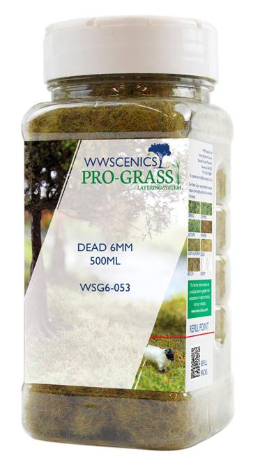 WWScenics WSG6-053 6mm Dead Static Grass 500ml Bottle