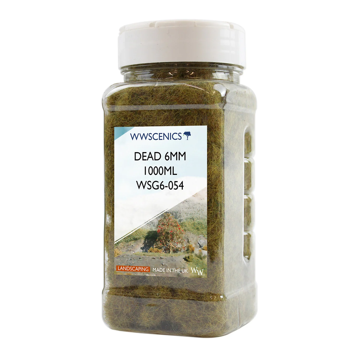 WWScenics WSG6-054 6mm Dead Static Grass 1000ml Bottle