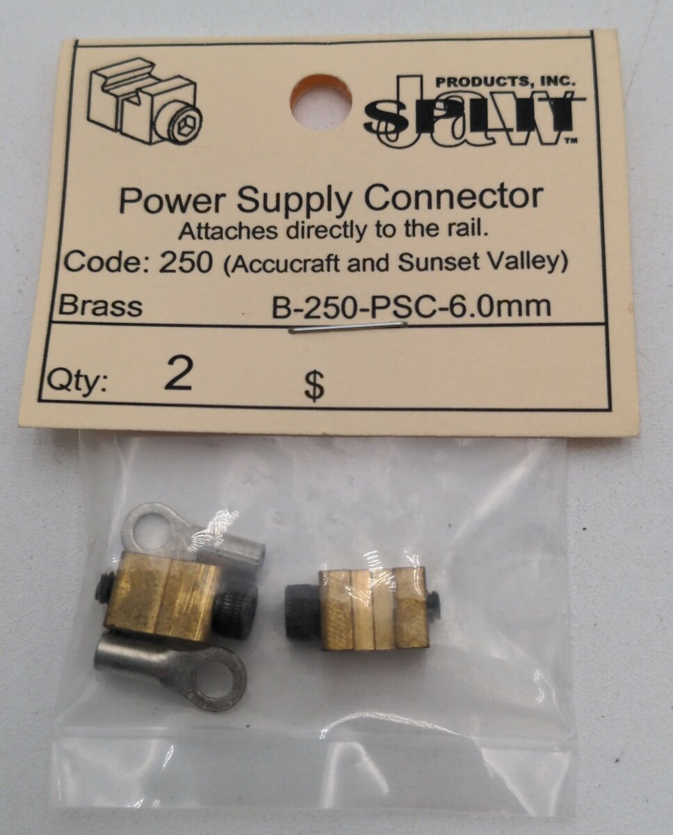 Split Jaw 40242 Rail Clamps Power Supply Connector Brass B-250-PSC-6.0mm 2 PCS