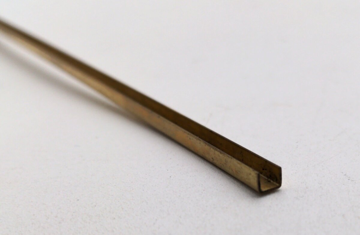 K&S 181 1/8" x 12" Brass Channel Single Piece