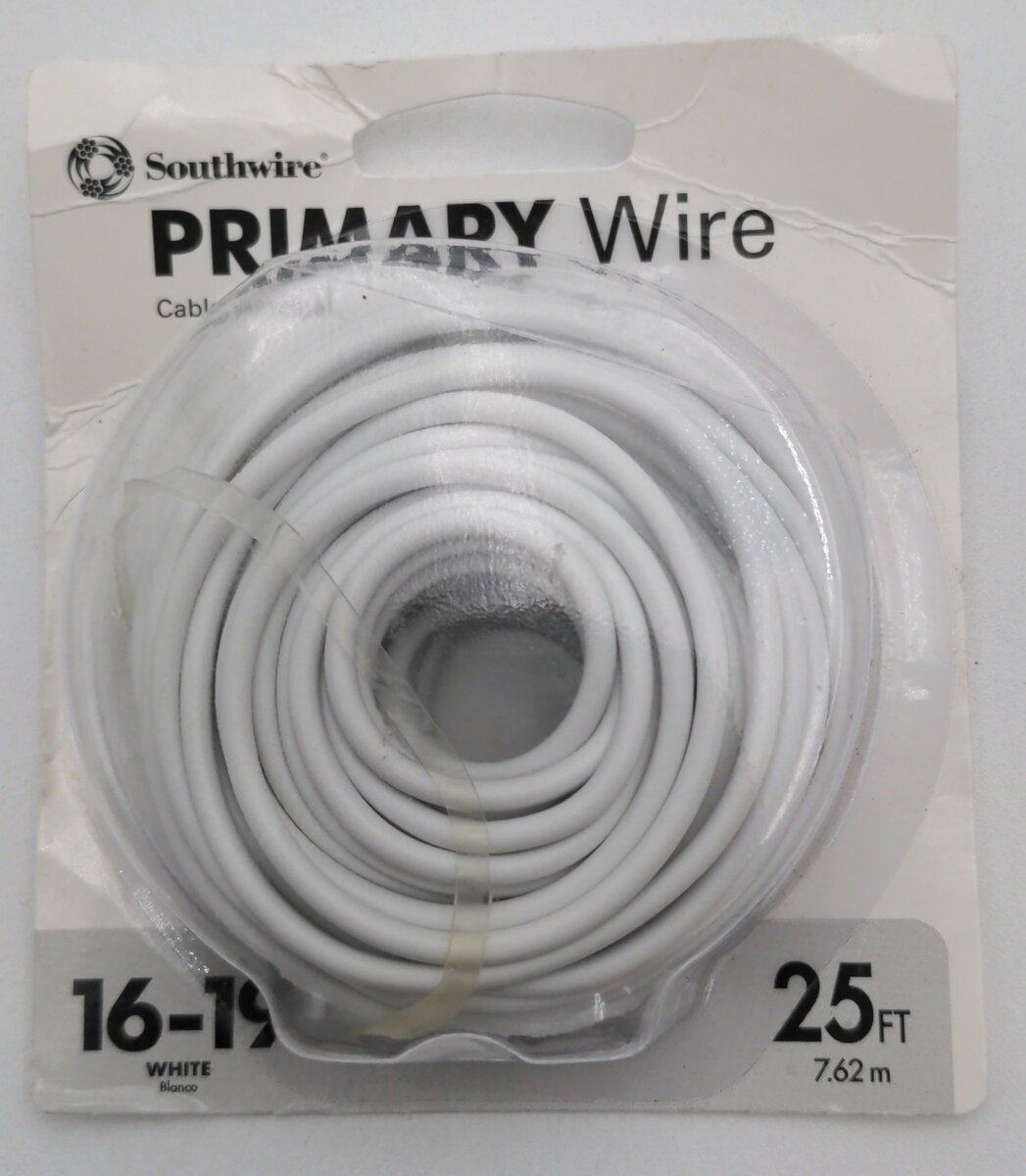 Southwire 85210 Primary Wire 16-19 25 FT White