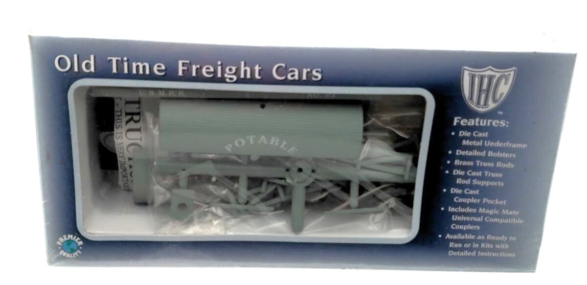 IHC 8273 HO Scale USMRR No.63 Old Time Wooden Tank Potable Car Unassembled Kit