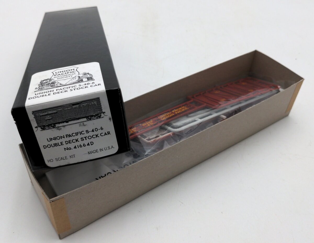 Union Pacific Historical Society 41664D HO S-40-6 Double Deck Stock Car Kit